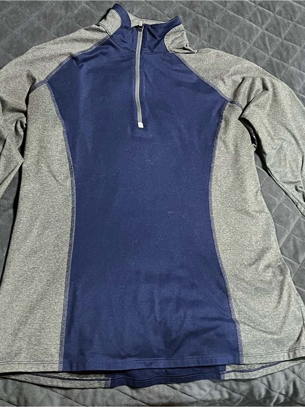 Noble Outfitters Navy and Gray Quarter-Zip